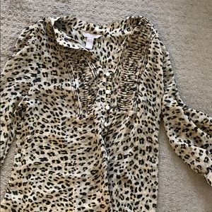 Banana Republic leopard blouse